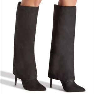 layered stiletto boot white